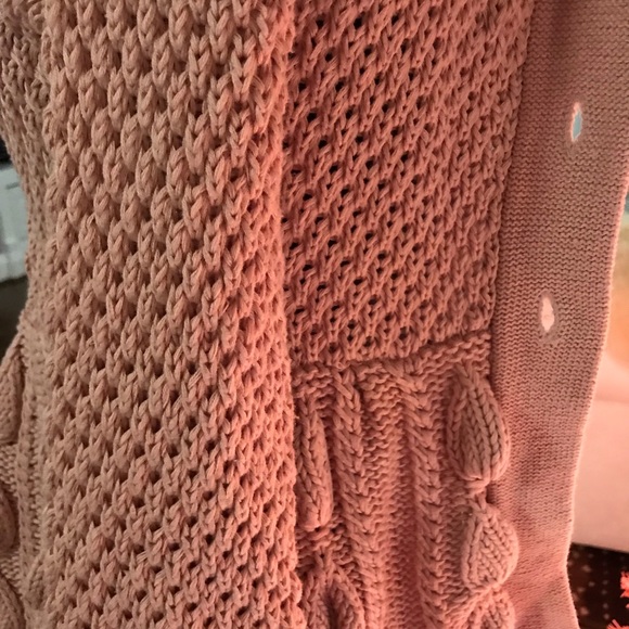 BIRTHDAY Sale!  Boston Proper Dusty Pink cardigan hoodie sweater size Small - Picture 7 of 15